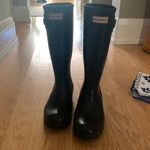 Hunter boots black mint condition